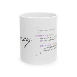 Java Programmierer Tasse | Personalisierte Programmierer Kaffeetasse | Objektorientiertes Geschenk | Software-Ingenieur Arbeitsplatz Dekor Bild 7
