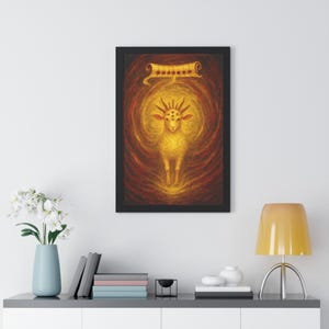 The Lamb and the Scroll Poster Revelation 5 Abstract Christian Wall Art
