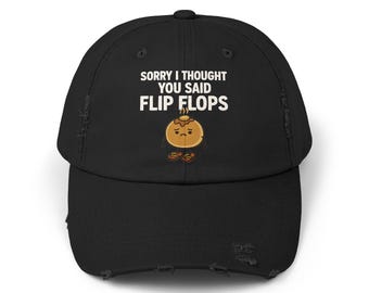 Distressed Dad Cap | Funny Flip Flop Humor Baseball Hat