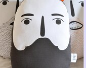 Beardy Man Dennis Cushion Beard Head Pillow Plush