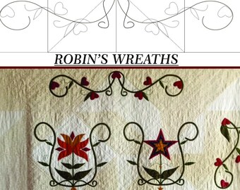 ROBIN'S WREATHS Quiltmönster PDF