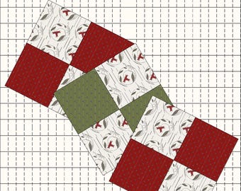 Four Patch Quilt Block 'How To' guide PDF