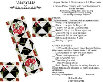 Amaryllis PDF quilt pattern
