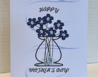 Mother's Day Card, Purple Flowers