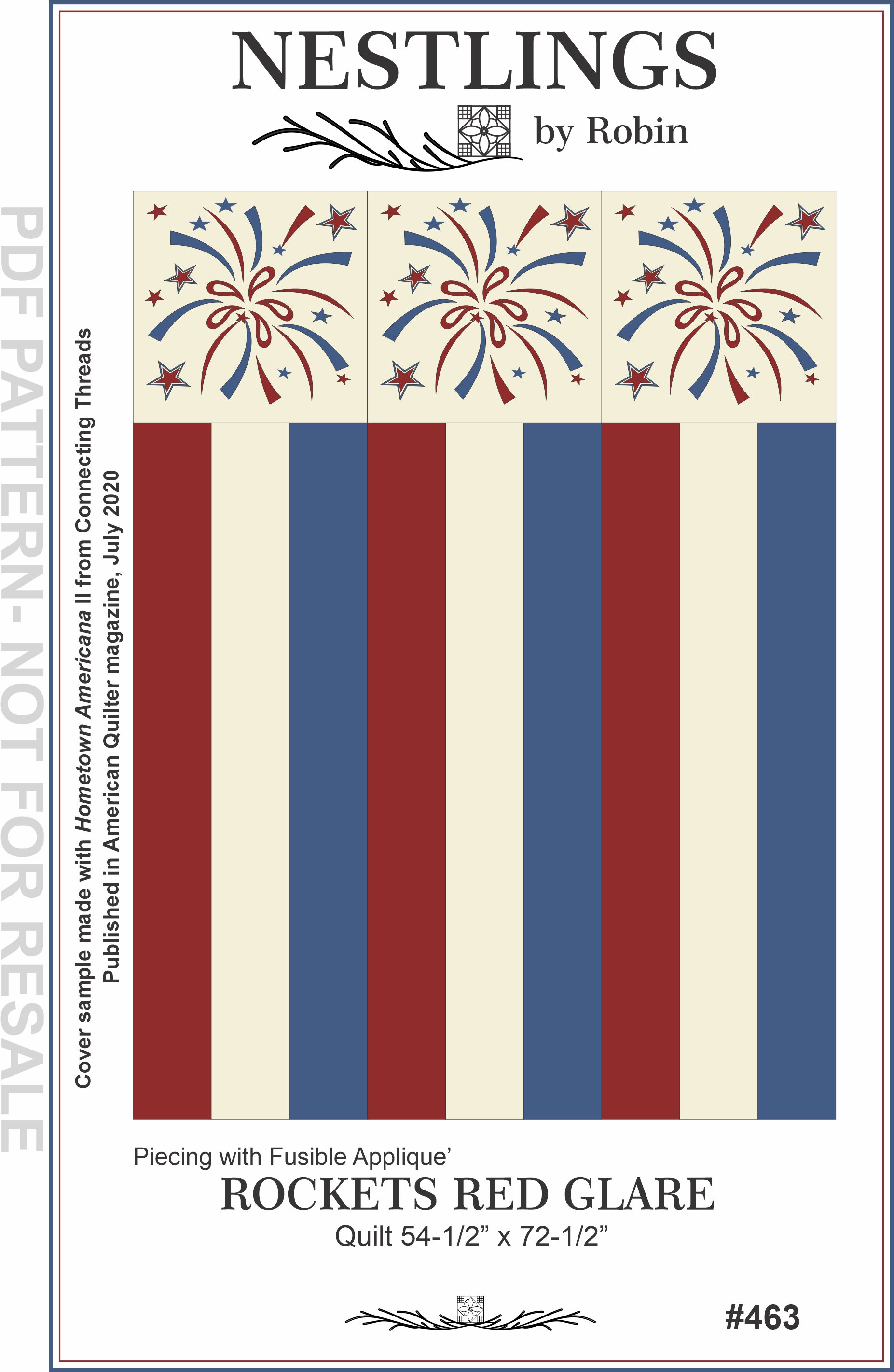 Red Rockets Patterns Rockets Red Glare Quilt Pattern PDF - Etsy