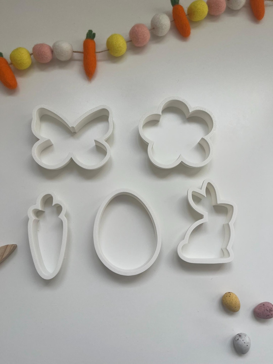 Easter Cookie Cutters Set | Bunny, Egg, Butterfly, Flower & Carrot ...