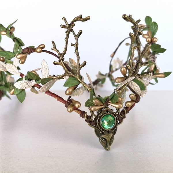 Woodland Elf Crown – Handmade Fantasy Headpiece