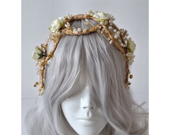 Twig Elven Circlet Elven Queen Floral Tiara for Mystical Creatures