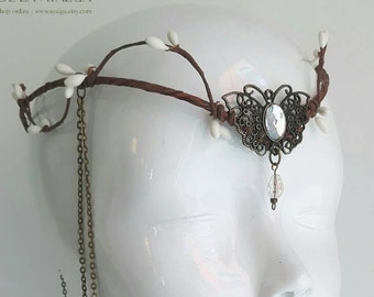 butterfly crown - Woodland elf tiara - elven headpiece - fairy crown - fairycore - tiara - crown - elven tiara - elven crown -