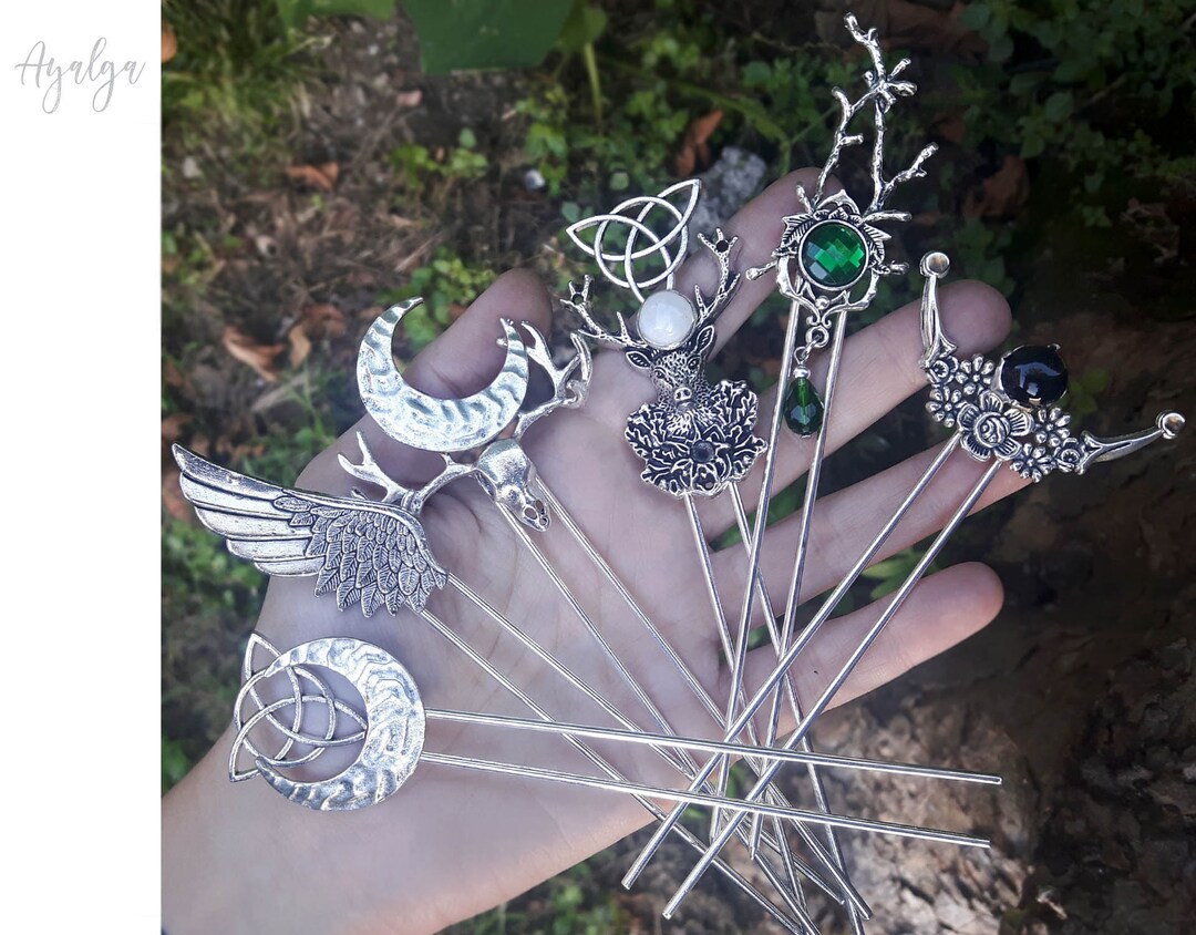 Amazon.com : 6 PCS Moonstone Hair Sticks Shinny Moonstone