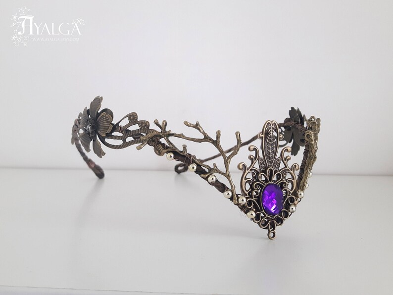 Handmade Woodland Elf Tiara: Bridal Fairy Crown Headpiece image 2
