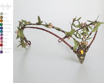 Woodland Elf Tiara: Elven Bridal Headpiece with Leaves