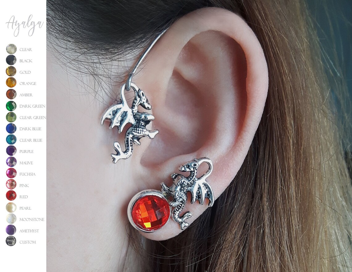 Dragon Ear Cuff Ear Cuff Elvish Earring Mother of Dragons Etsy