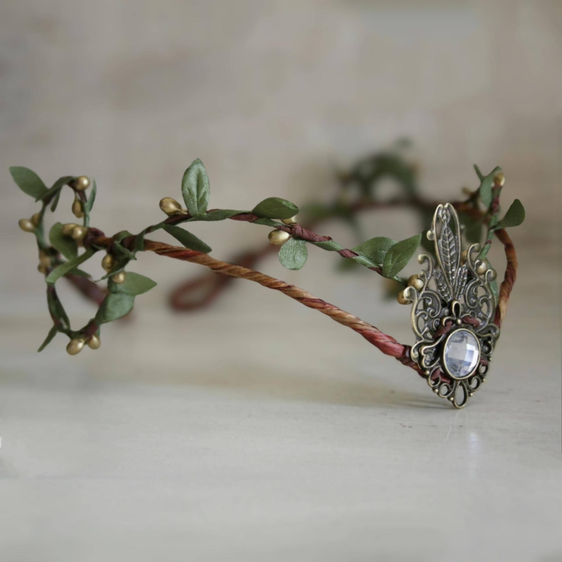 Woodland elf tiara - elven headpiece - fairy crown - elven tiara - elvish crown - celtic wedding - circlet crown - fairy crown - elf crown