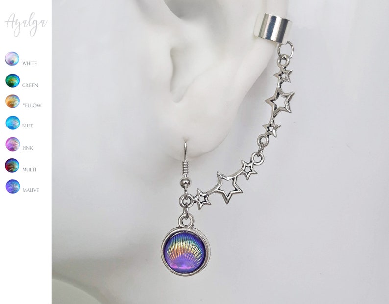 graduation gift mermaid ear cuff stars ear cuff