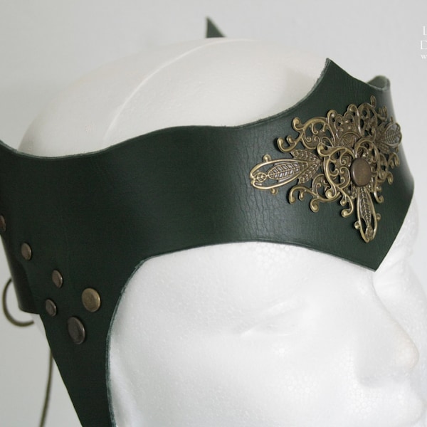 Bandeau en cuir • couronne de guerrier - couronne d'elfe - bijoux tendance