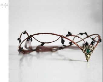 Woodland elf tiara - elven headpiece - fairy crown - festival crown - fairycore - tiara - crown - elven tiara - elven crown -