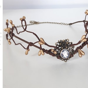 Woodland elf tiara - elven headpiece - fairy crown - festival crown - fairycore - tiara - crown - elven tiara - elven crown -