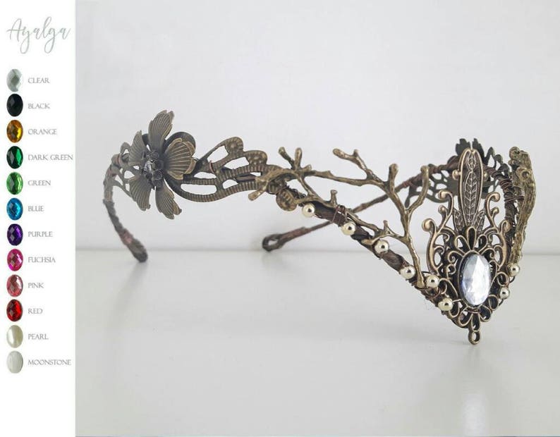 Handmade Woodland Elf Tiara: Bridal Fairy Crown Headpiece image 1