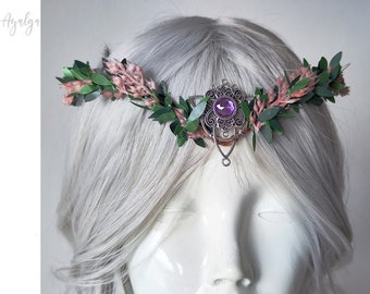 Fairy flower crown . Woodland elf fantasy tiara