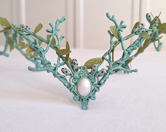 Woodland elf tiara - elven headpiece - fairy crown woodland tiara - circlet - elf tiara - elven tiara - woodland wedding crown