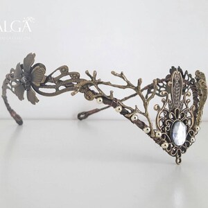 Handmade Woodland Elf Tiara: Bridal Fairy Crown Headpiece image 5