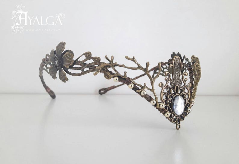 Handmade Woodland Elf Tiara: Bridal Fairy Crown Headpiece image 5