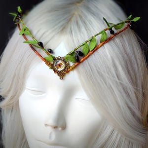 Tiara elfica dei boschi - copricapo elfico - corona fatata - corona del festival - fairycore - tiara - corona - tiara elfica - corona elfica -