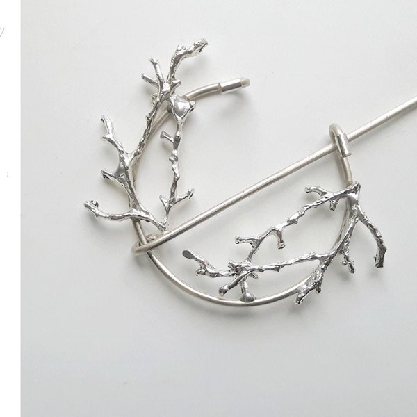 Cloak brooch branches - clasp cloak - fibula brooch - pennanular brooch - medieval cloak pin -cloak pin - viking jewelry - branches jewelry