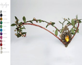 Woodland elf tiara - elven headpiece - fairy crown- woodland tiara - circlet - leaves crown - elvish tiara - bridal headpiece - fairy crown