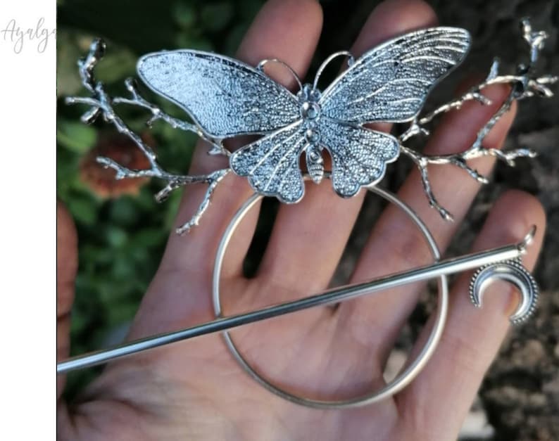 butterfly branches brooch pin Butterfly Hair barrette