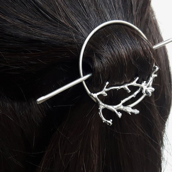 branches hair pin - metal hair barrette - haircomb metal - boho hair accessories - woodland hair clip - twig clip - Hair Clip Hair Barrette