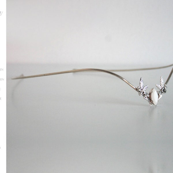 elvish fairy tiara with swarovski - fairy  jewelry - elven tiara - elvish tiara - woodland crown - hair jewelry crystal - fairies - crown