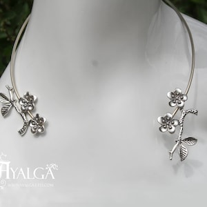 torq collar personalized , leaves necklace , wolf necklace , raven necklace , viking necklace
