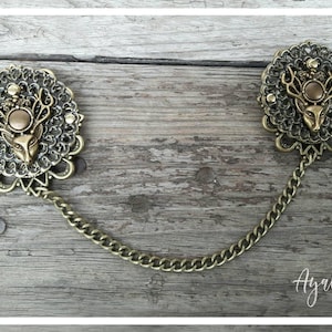 clasp brooch cloak- statement jewelry-cloak pin - brooch medieval - medieval wedding jewelry - cloak accessories - viking jewelry - pin