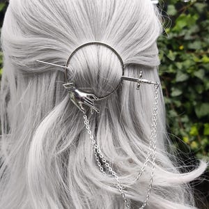 Sword Comb Hair Pin With Chains – Witchy, Gothic, Fantasy Hair ...