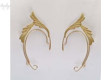 wings golden ear cuffs - elvish earring