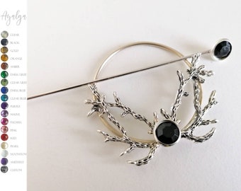 Barrette de branches. Peigne elfique