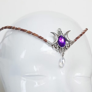 Moon tiara - Moon crown - Woodland  moon - sailor moon tiara - elven tiara -elvish tiara - goddess tiara - hair jewelry - woodland crown