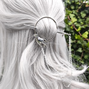 Sword Comb Hair Pin With Chains – Witchy, Gothic, Fantasy Hair ...