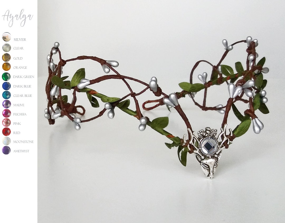 Woodland Elf Tiara Elven Headpiece Fairy Crown Festival Etsy