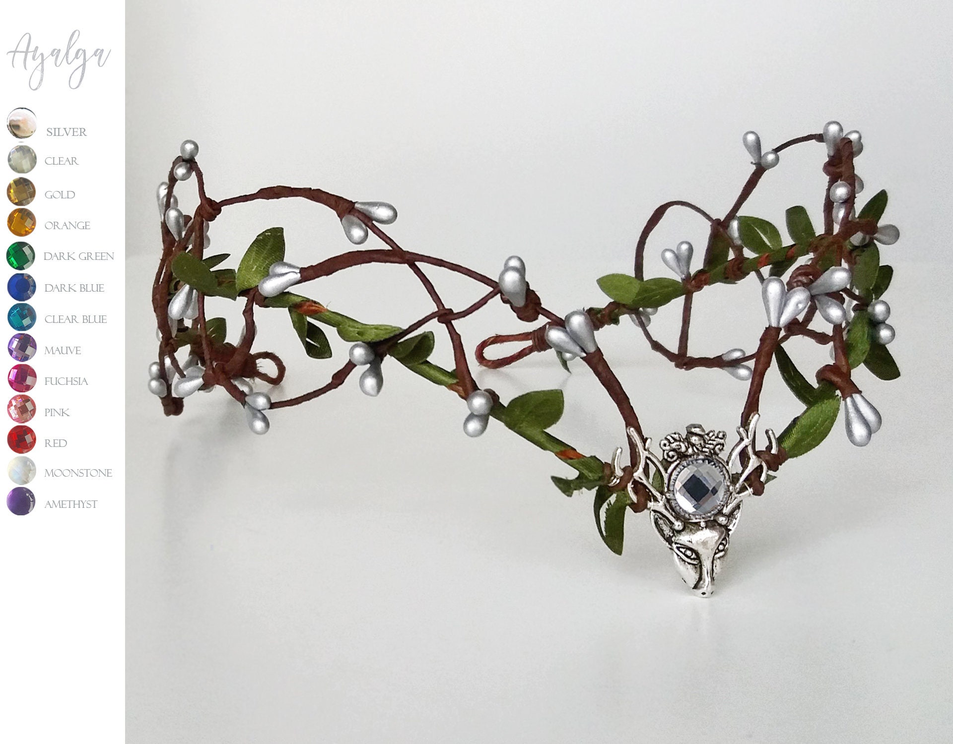Woodland elf tiara elven headpiece fairy crown festival Etsy