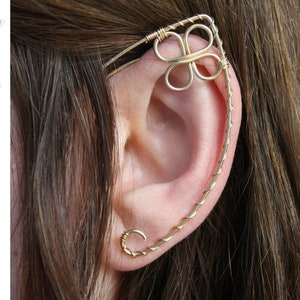 ear cuff, no piercing, gold ear cuff, ear wrap, ear climber