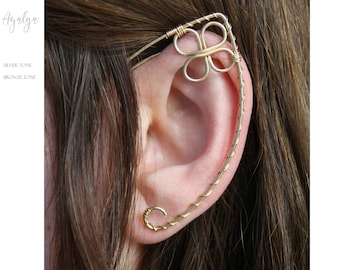 ear cuff, no piercing, gold ear cuff, ear wrap, ear climber