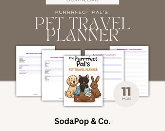 Pet Travel Planner Printable: Care Checklist & Journal (PDF Download)