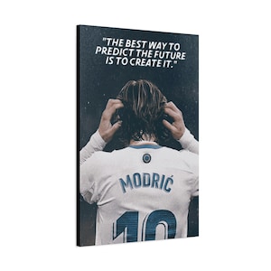 Luka Modric Motivational Canvas, Football/Soccer Wall Art
