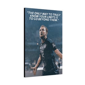 Harry Kane Motivational Canvas, Football/Soccer Wall Art
