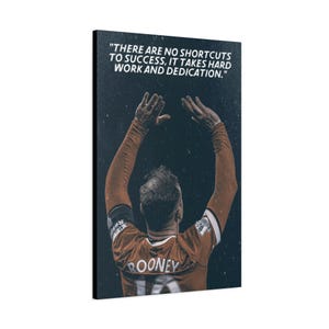 Wayne Rooney Motivational Canvas, Football/Soccer Wall Art