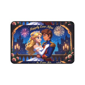 Magical Desk Mat - Happily Ever After Design, Disney Office Decor, Mouse Pad, Keyboard Mat, Cute Gift for Princess Lovers