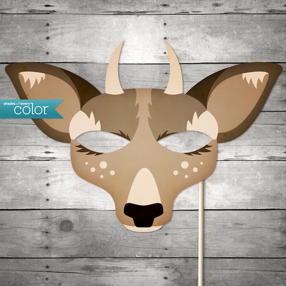 DIY Printable Spike Horn Deer Mask Halloween, Birthdays, Masquerade Ball,  Mardi Gras, and Weddings - Etsy